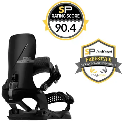 Rome Katana AW FASE Snowboard Bindings Review 2025-2026 | Snowboarding Profiles Rome Katana AW FASE Snowboard Bindings Review 2025-2026